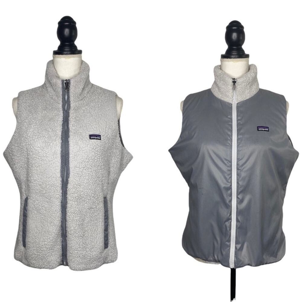 Patagonia Los Gatos Reversible cream/gray size M - Picture 2 of 2